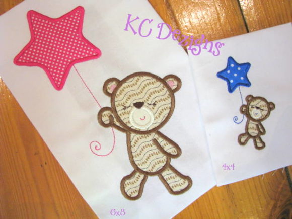Baby Girl Bear with Star Balloon