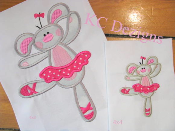 Bunny Ballerina 1: A Charming Appliqué for Personalized Gifts
