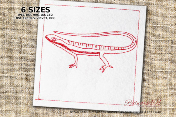 Lacertidae Bluework: A Seasonal Embroidery Gem
